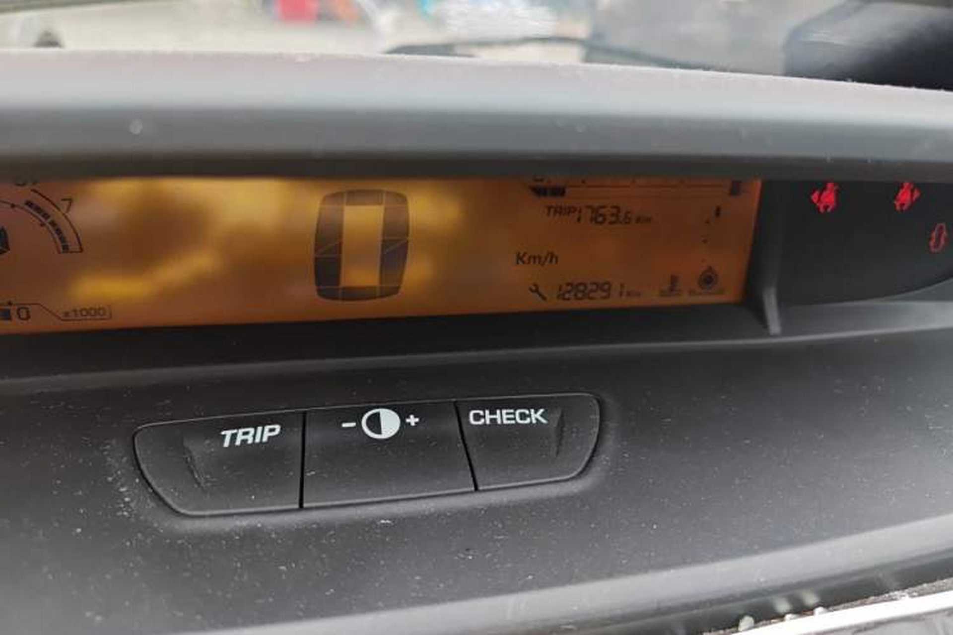 Used Citroen C-Quatre 2014 VTS Version 1.6L Automatic Prestige Model Odometer Close Up