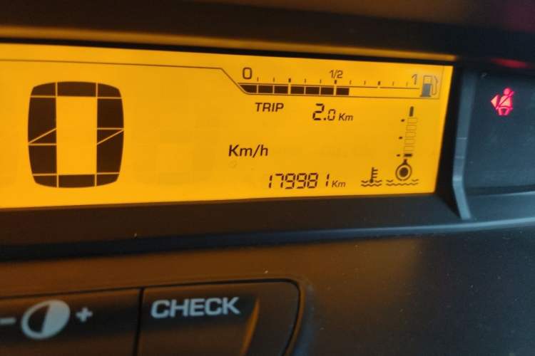 Used Citroen C-Quatre 2014 VTS Version 1.6L Manual - Premium Model Odometer Close Up