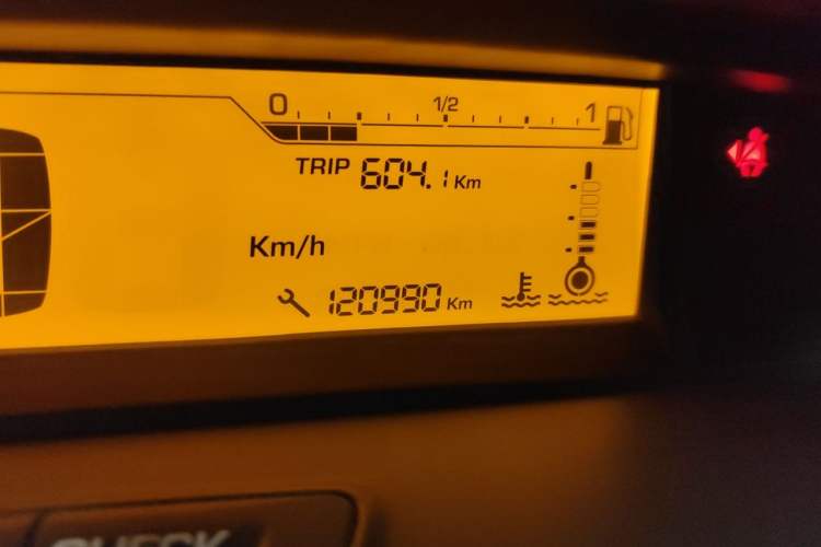 Used Citroen C-Quatre 2014 VTS Version 1.6L Automatic Prestige Model Odometer Close Up