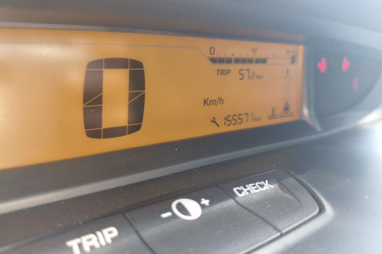 Used Citroen C-Quatre 2014 1.6L Manual Car Connectivity Edition Odometer Close Up