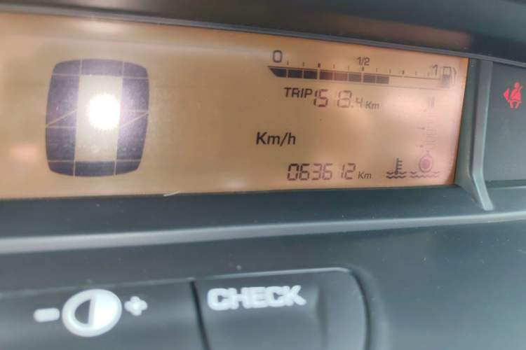 Used Citroen C-Quatre 2014 VTS Version 1.6L Automatic Prestige Model Odometer Close Up