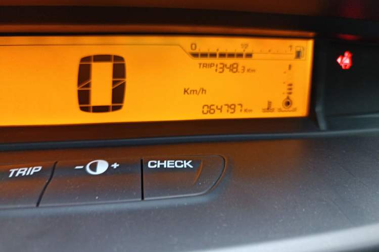 Used Citroen C-Quatre 2016 Classic Sedan 1.6L Automatic Prestige Model Odometer Close Up