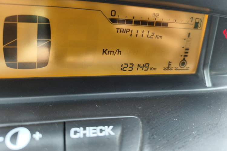 Used Citroen C-Quatre 2016 Classic Sedan 1.6L Automatic Prestige Model Odometer Close Up