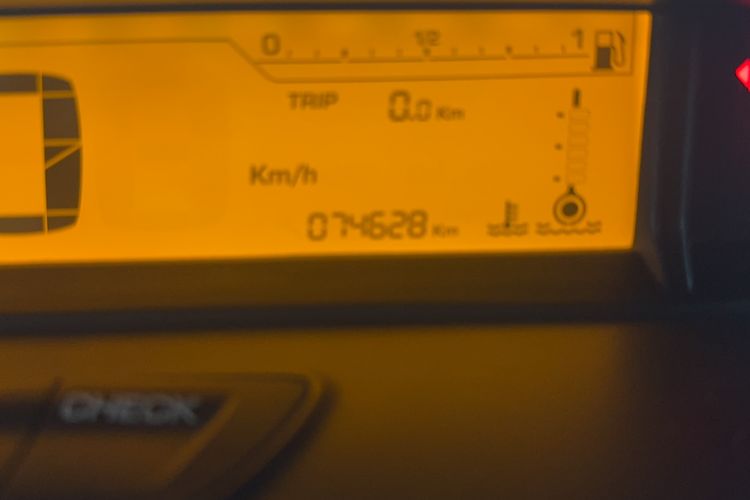 Used Citroen C-Quatre 2016 Classic Sedan 1.6L Automatic Prestige Model Odometer Close Up