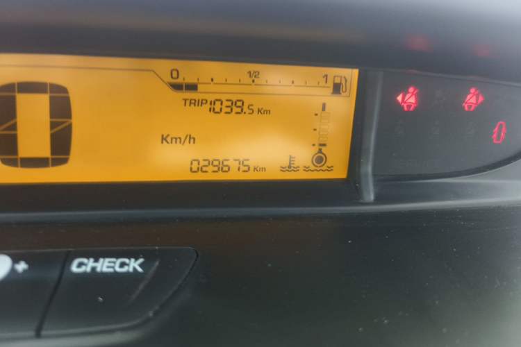 Used Citroen C-Quatre 2016 Classic Sedan 1.6L Manual - Premium Version Odometer Close Up