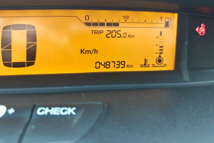 Used Citroen C-Quatre 2016 Classic Sedan 1.6L Manual - Premium Version Odometer Close Up