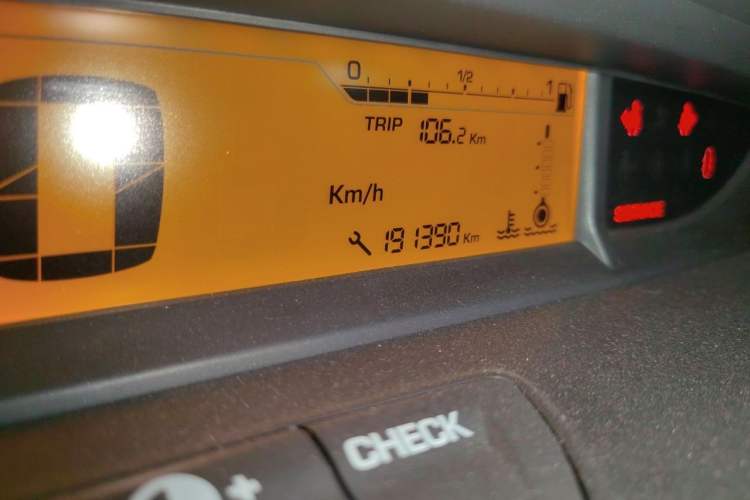 Used Citroen C-Quatre 2016 Classic Sedan 1.6L Automatic Prestige Model Odometer Close Up