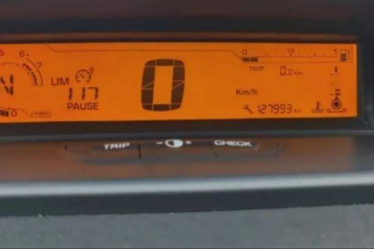 Used Citroen C-Quatre 2016 Classic Sedan 1.6L Automatic Prestige Model Odometer Close Up