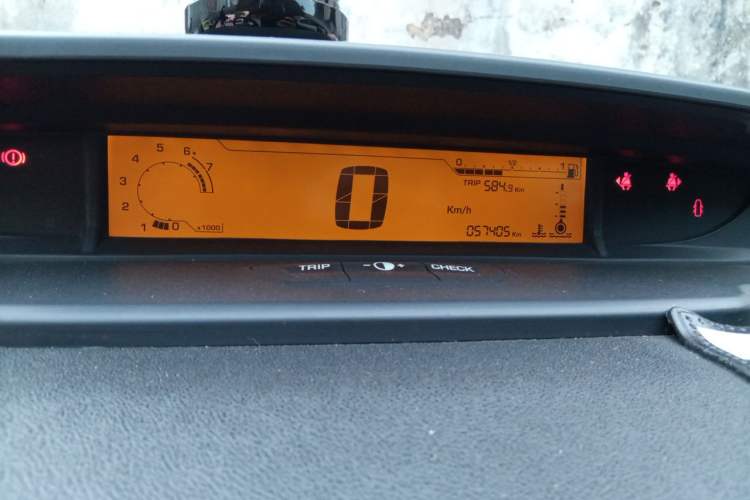 Used Citroen C-Quatre 2016 Classic Sedan 1.6L Manual Tech Edition Odometer Close Up