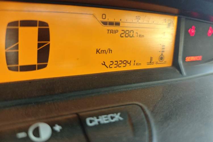 Used Citroen C-Quatre 2016 Classic Sedan 1.6L Manual CNG Odometer Close Up