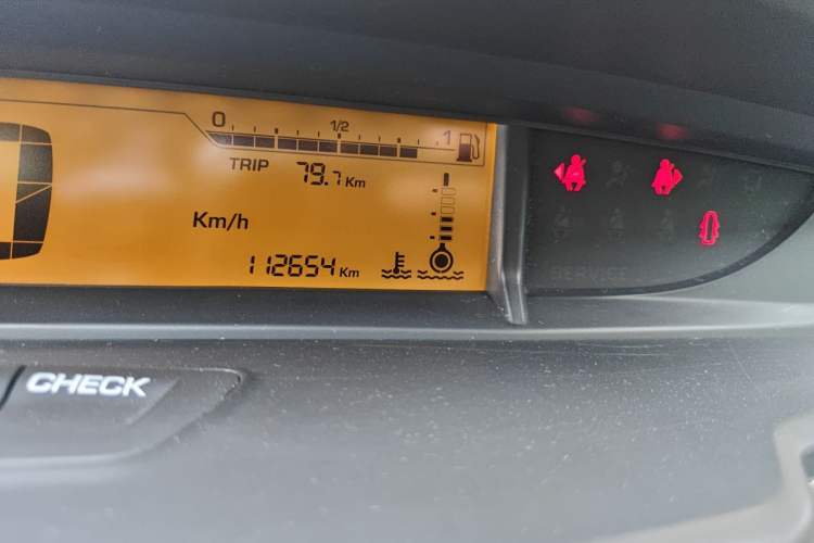 Used Citroen C-Quatre 2016 Classic Sedan 1.6L Manual - Premium Version Odometer Close Up