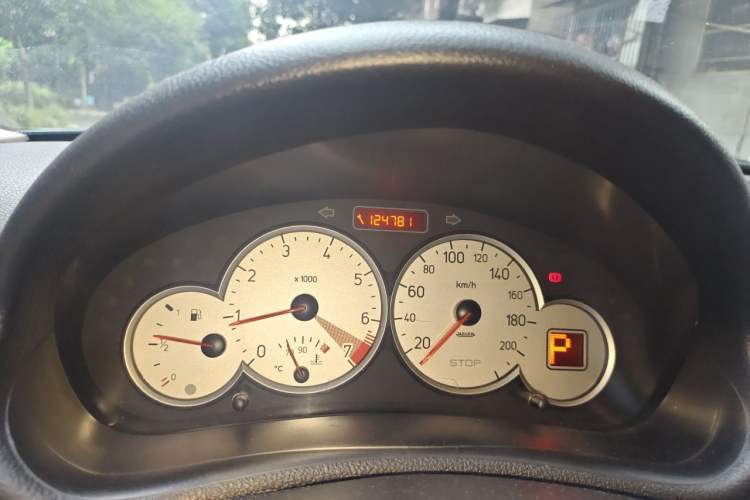 Used Citroen C2 2012 1.6L Automatic Sport Model Odometer Close Up