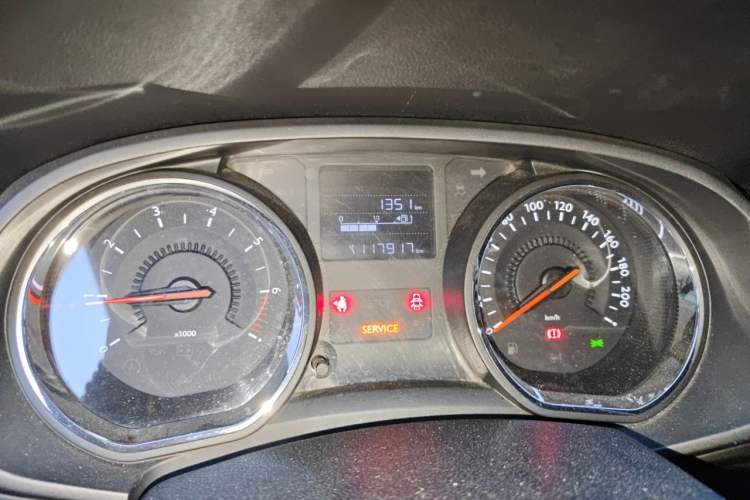 Used Citroen C3-XR 2015 1.6L Manual Pioneer Model Odometer Close Up