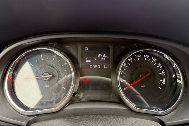 Used Citroen C3-XR 2015 1.6L Automatic Pioneer Model Odometer Close Up