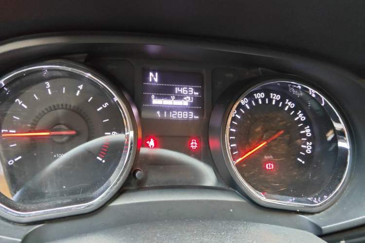 Used Citroen C3-XR 2017 1.6L Automatic Pioneer Model Odometer Close Up
