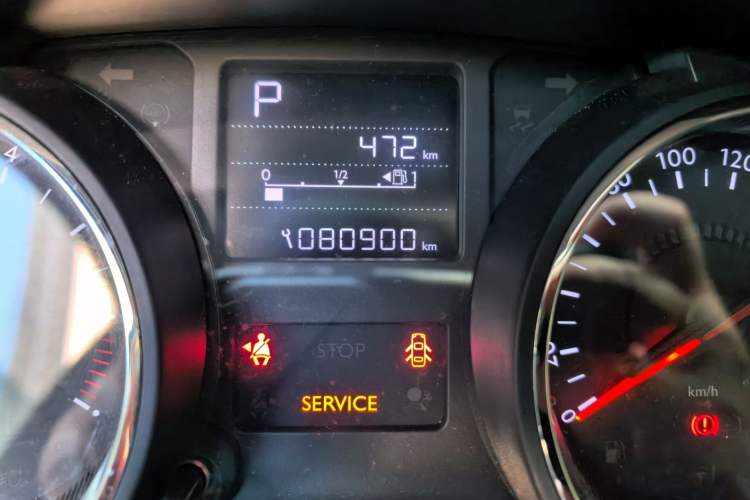Used Citroen C3-XR 2017 1.6L Automatic Pioneer Model Odometer Close Up