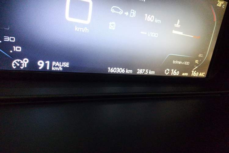 Used Citroen C4 Picasso 2015 1.6T Luxury 5-Seat Model Odometer Close Up