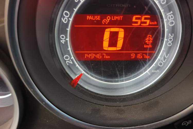 Used Citroen C4L 2013 1.6 THP Automatic Impression Edition Odometer Close Up