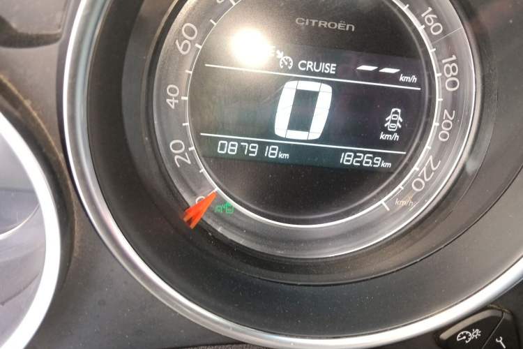 Used Citroen C4L 2016 1.2T Automatic Elite Model Odometer Close Up