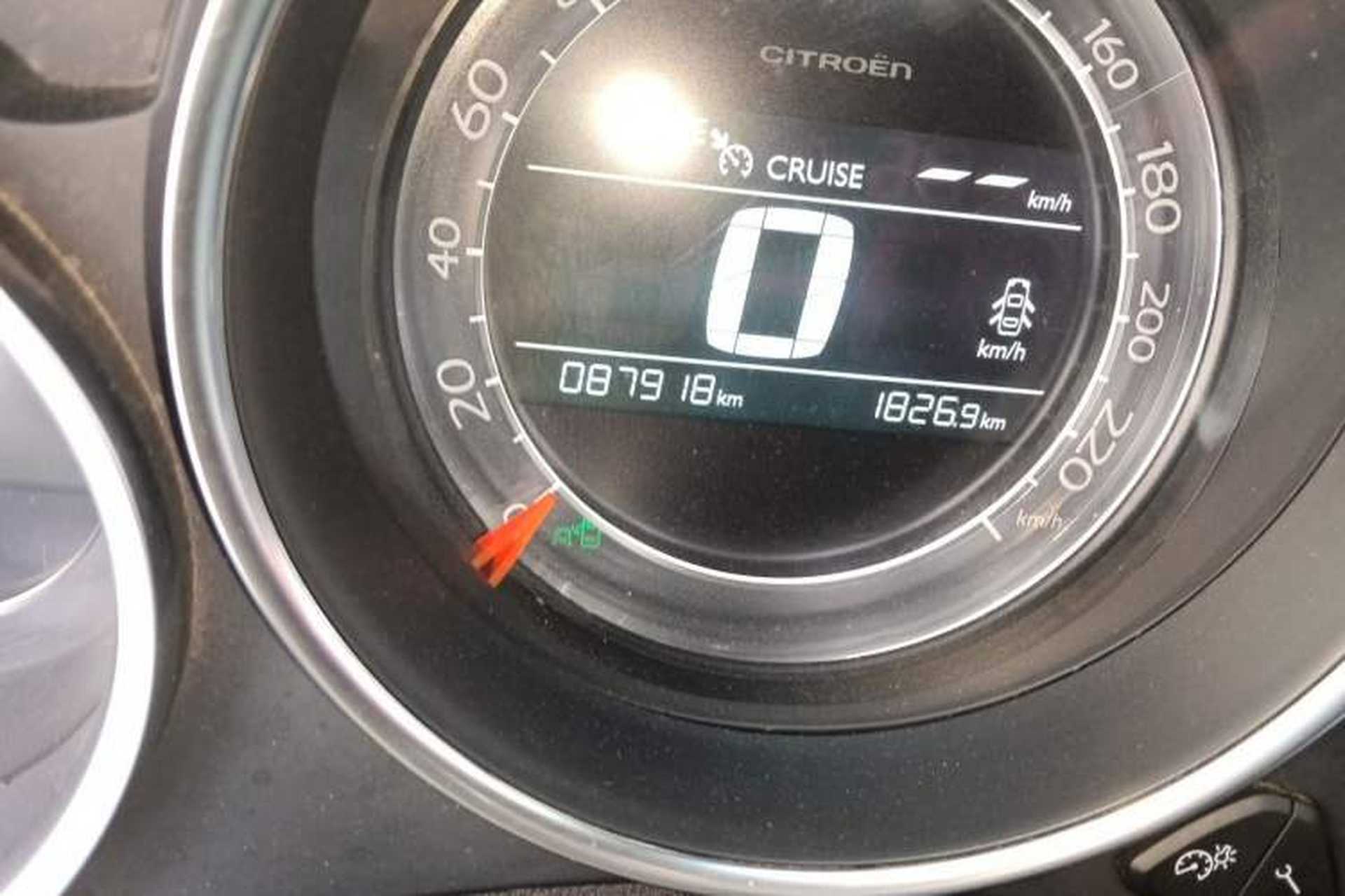 Used Citroen C4L 2016 1.2T Automatic Elite Model Odometer Close Up