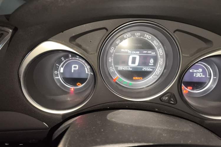 Used Citroen C4L 2016 1.2T Automatic Elite Model Odometer Close Up