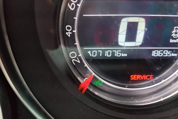Used Citroen C4L 2016 1.2T Automatic Elite Model Odometer Close Up