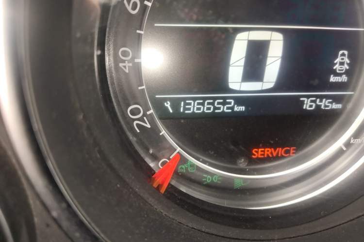 Used Citroen C4L 2016 1.2T Automatic Elite Model Odometer Close Up