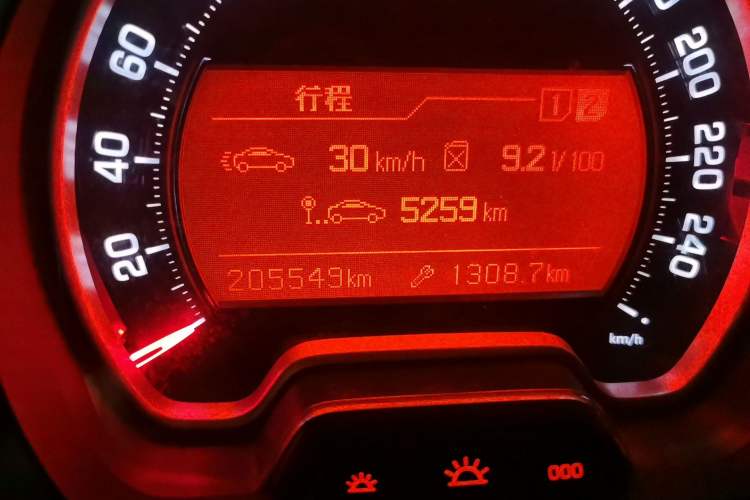 Used Citroen C5 2013 2.0L Automatic Luxury Model Odometer Close Up