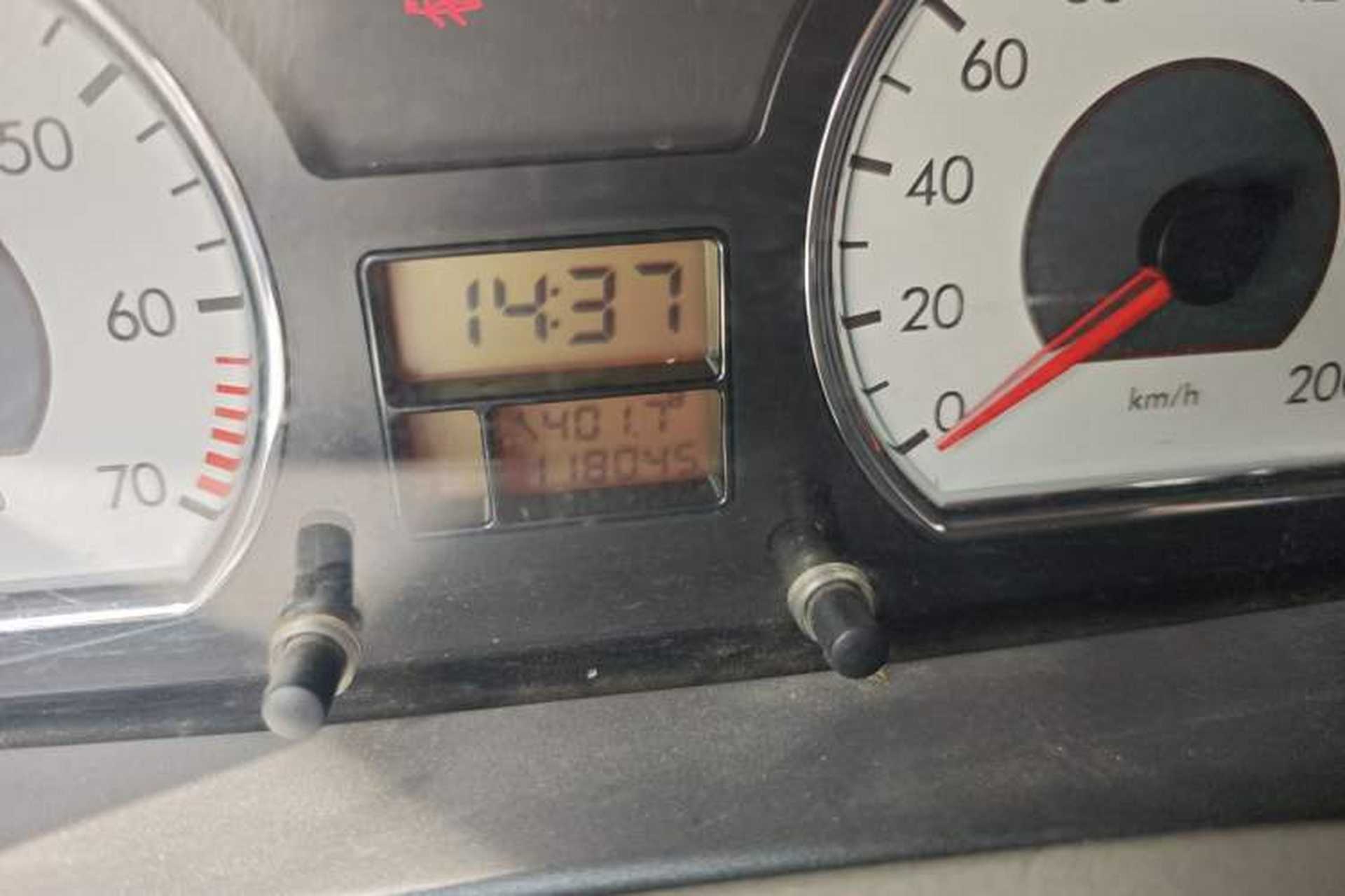 Used Citroen Elysee 2012 Sedan 1.6L Manual Tech Model CNG Odometer Close Up