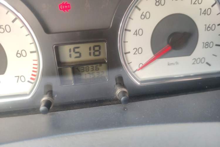 Used Citroen Elysee 2012 Sedan 1.6L Manual Tech Model CNG Odometer Close Up