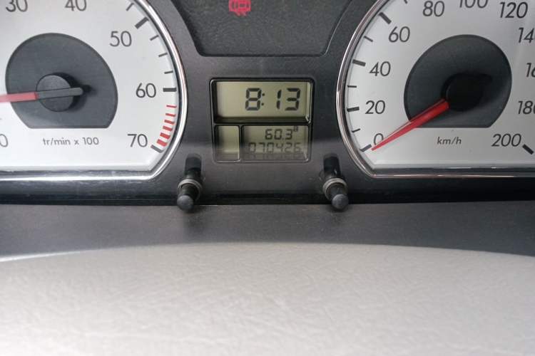 Used Citroen Elysee 2012 Sedan 1.6L Manual Tech Model CNG Odometer Close Up