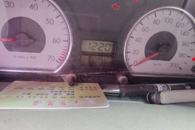 Used Citroen Elysee 2012 Sedan 1.6L Manual Tech Model CNG Odometer Close Up