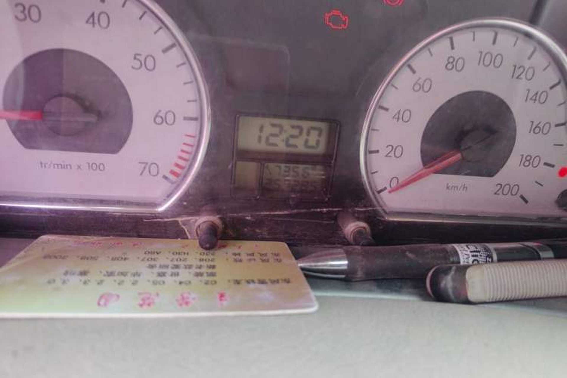 Used Citroen Elysee 2012 Sedan 1.6L Manual Tech Model CNG Odometer Close Up
