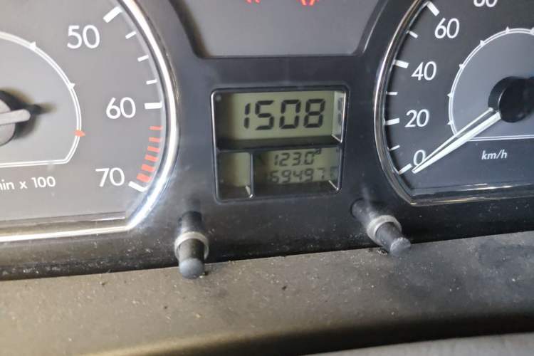 Used Citroen Elysee 2013 Sedan Classic 1.6L Manual Tech Model CNG Odometer Close Up