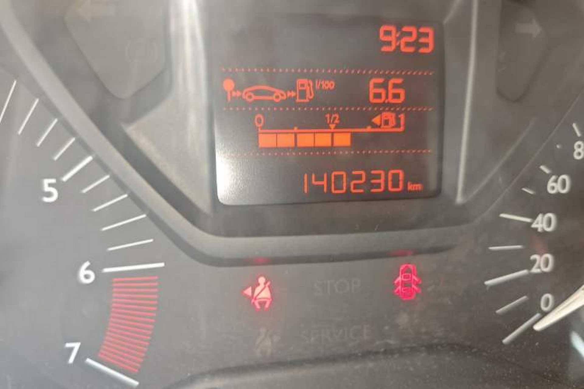 Used Citroen Elysee 2014 1.6L Manual Fashion Edition Odometer Close Up