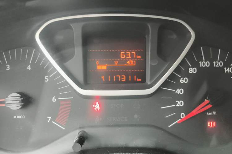 Used Citroen Elysee 2014 1.6L Manual Comfort Model Odometer Close Up