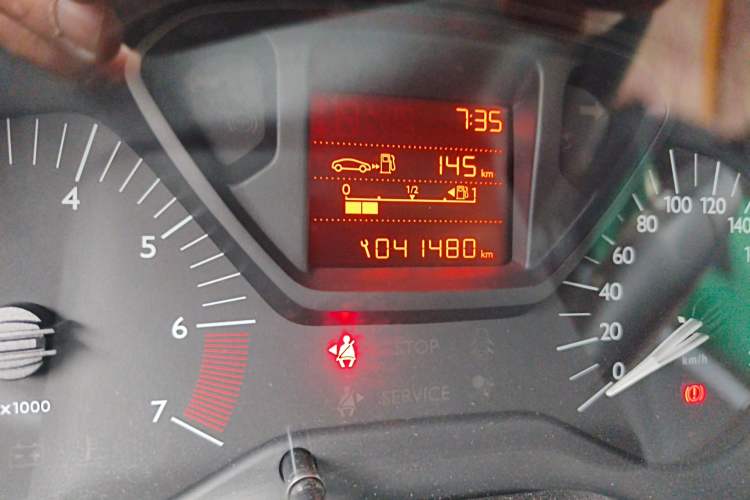 Used Citroen Elysee 2014 1.6L Manual Fashion Edition Odometer Close Up