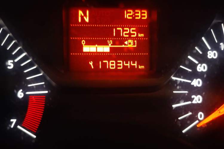 Used Citroen Elysee 2014 1.6L Automatic Fashion Model Odometer Close Up