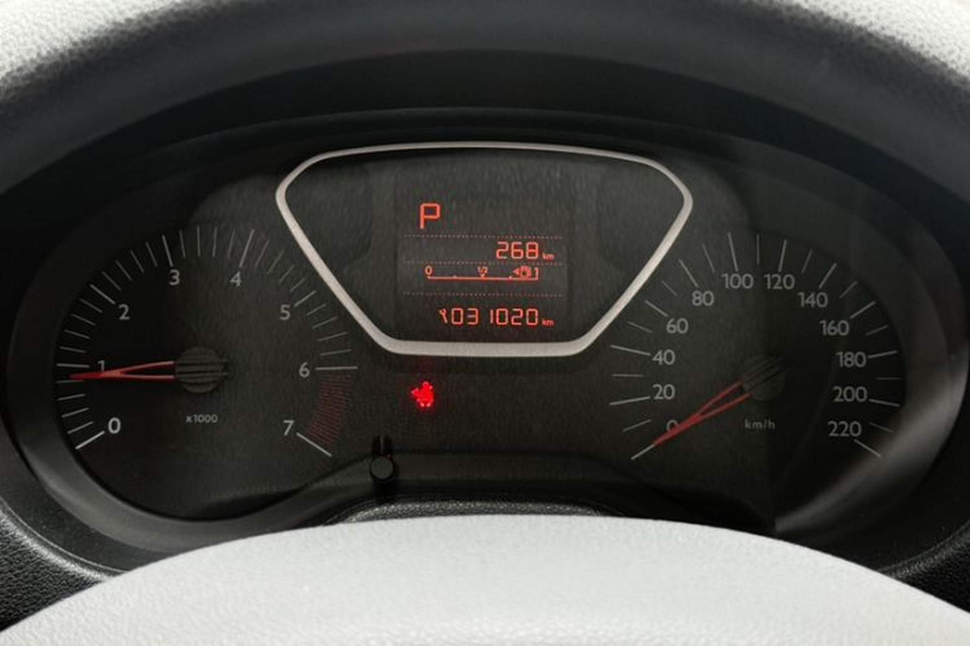Used Citroen Elysee 2014 1.6L Automatic Comfort Model Odometer Close Up