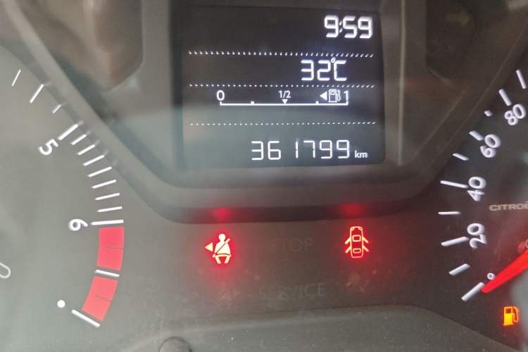 Used Citroen Elysee 2017 1.6L Manual Comfort Model Odometer Close Up
