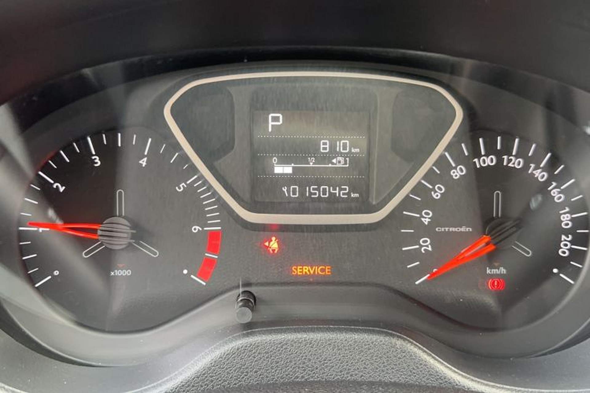 Used Citroen Elysee 2017 1.6L Automatic Comfort Model Odometer Close Up