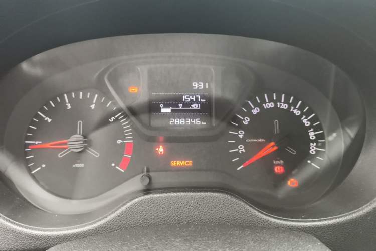 Used Citroen Elysee  Odometer Close Up