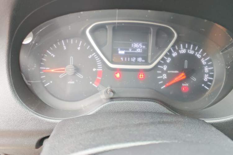 Used Citroen Elysee 2017 1.6L Manual Comfort Model Odometer Close Up