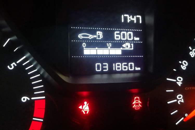 Used Citroen Elysee 2018 1.6L Manual Fashion Edition Odometer Close Up
