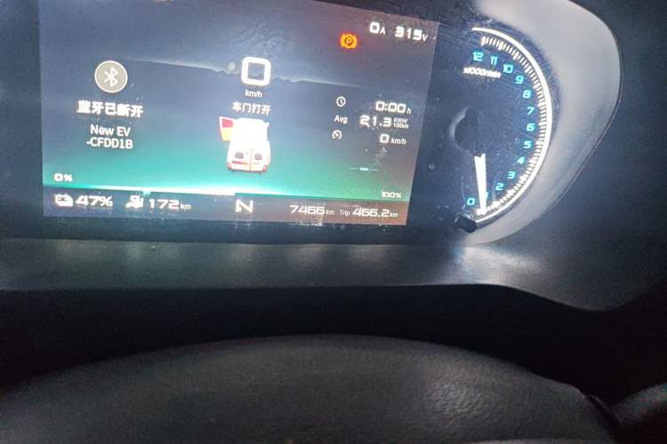 Used Cowin Kaiyi Jiangtun E7 2025 Model—Economy Version, 50.38 kWh, 6-seater Odometer Close Up