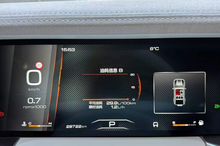 Used Cyberspace Tank 300 2021 2.0T Cyber Tank Odometer Close Up