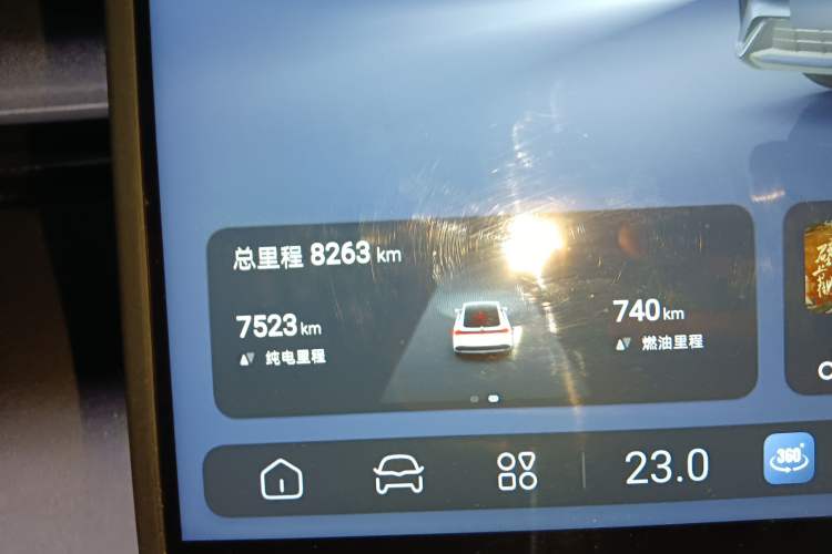 Used Deepal L07 2024 230Max Qiankun Intelligent Driving ADS SE Range-Extended Version Odometer Close Up