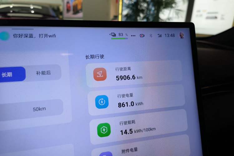 Used Deepal L07 2024 530 Max Qiankun Intelligent Driving ADS SE Pure Electric Version Odometer Close Up
