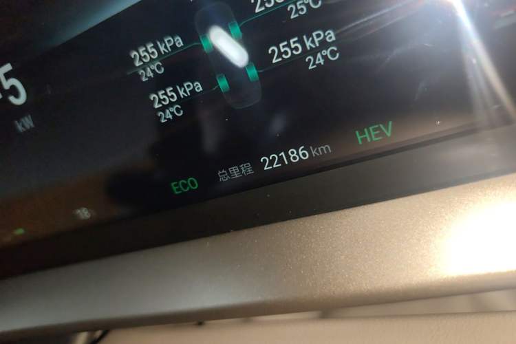 Used Denza D9 2022 DM-i 970 Four-Wheel Drive Flagship Model Odometer Close Up