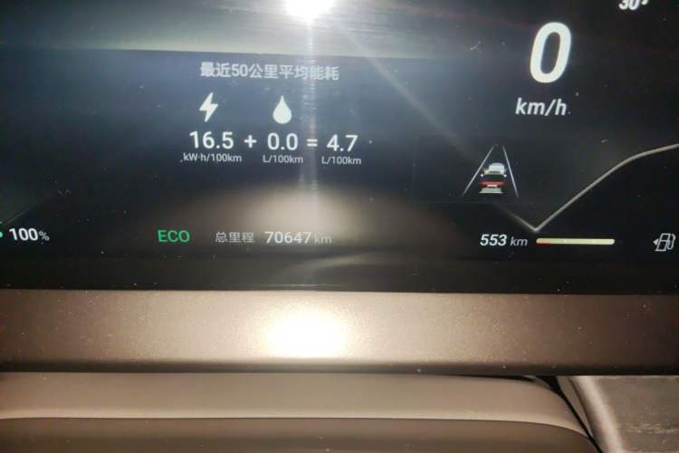 Used Denza D9 2022 DM-i 970 Four-Wheel Drive Flagship Model Odometer Close Up